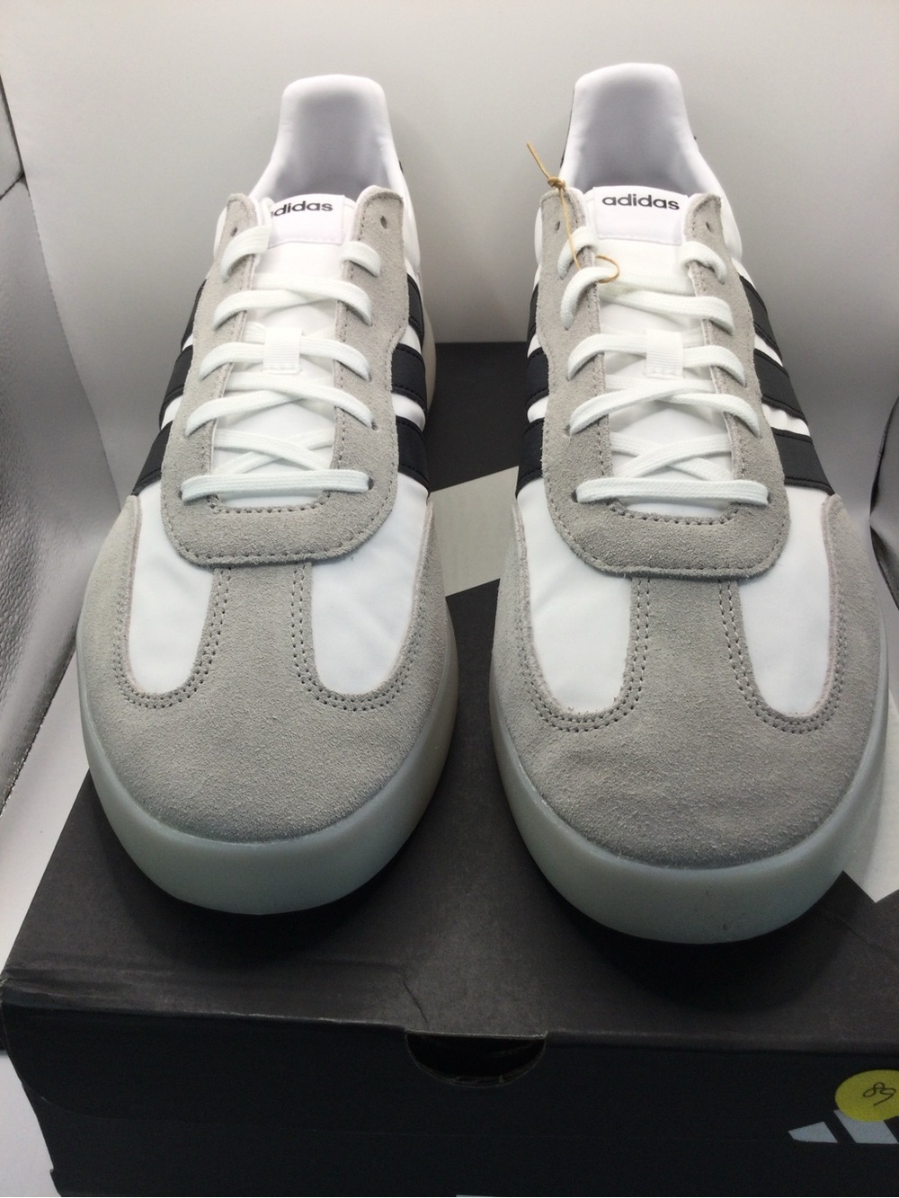 adidas White, Gray & Black Retro Low-Top Sneakers